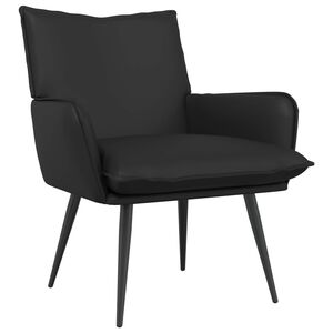 vidaXL poltrona Preto Couro Sint&eacute;tico