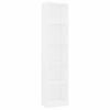 vidaXL Estante com 5 prateleiras 40x24x175 cm contraplacado branco