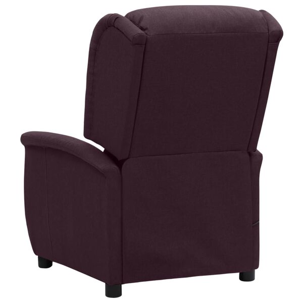 vidaXL Poltrona elevat&oacute;ria de massagens tecido roxo