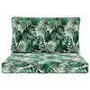 vidaXL Almofada para Sof&aacute; Externo 2 pcs Padr&atilde;o de Folhas Poli&eacute;ster