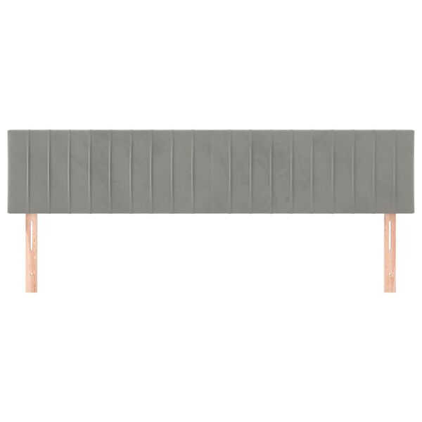vidaXL Cabeceiras cinzento-claro 180x5x78/88 cm veludo
