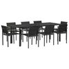 vidaXL Conjunto de M&oacute;veis para Exterior 9 unid. Preto e Anthracite