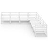 vidaXL 7 pcs conjunto lounge de jardim pinho s&oacute;lido branco