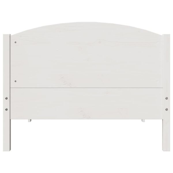 vidaXL Cama sem colch&atilde;o 90x190 cm madeira de pinho maci&ccedil;a branco
