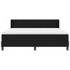 vidaXL Cama Box com colch&atilde;o com cabeceira Preto 200 x 180 cm Poli&eacute;ster