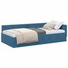 vidaXL Estrutura de Cama de Canto Azul 80 cm x 200 cm Veludo