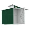 vidaXL Abrigo de jardim 270x130x208,5 cm a&ccedil;o galvanizado verde
