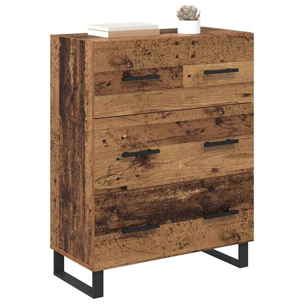 vidaXL Buffet com gaveta Madeira Antiga 69,5 x 34 x 90 cm