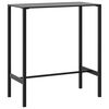 vidaXL Mesa de bar 100x50x110 cm a&ccedil;o revestido a p&oacute; preto