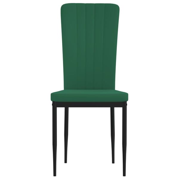 vidaXL Cadeiras de jantar 2 pcs veludo verde-escuro