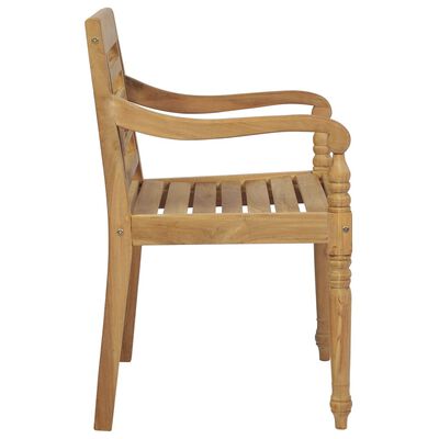 vidaXL Cadeiras Batávia 6 pcs madeira de teca maciça