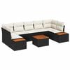 vidaXL Conjunto de Sof&aacute; de Jardim 8 unid. Preto Rattan Sint&eacute;tico
