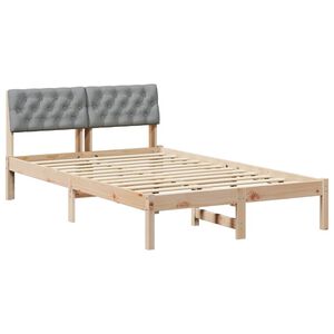 vidaXL Estrutura da cama Marrom e cinza claro 120 x 200 cm