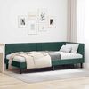 vidaXL Estrutura de Cama de Canto Verde Escuro 90 cm x 200 cm Veludo