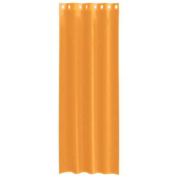 vidaXL Cortinas de voile com ilh&oacute;s 2 pcs laranja 140x300 cm