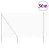 vidaXL Poste de Cerca Prateado 50 x 1,5 m (malha de 12 x 12 mm) A&ccedil;o