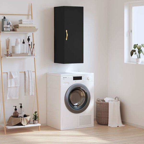 vidaXL Armário de parede 34,5x34x90 cm preto