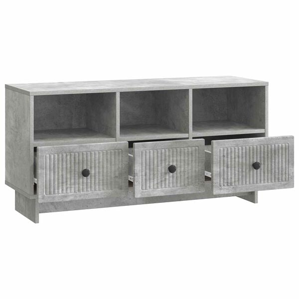 vidaXL Gabinete para TV com gaveta Cinzento Cimento 102 x 34,5 x 50 cm