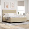vidaXL Cama Box Manual Cinza Claro e Branco 203 x 180 x 128 cm