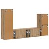 vidaXL Conjunto de m&oacute;vel de TV 4 pcs Carvalho Artesanal