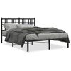 vidaXL Estrutura de cama com cabeceira 135x190 cm metal preto