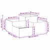 vidaXL Vaso de Jardim Branco 100 x 100 x 48 cm A&ccedil;o