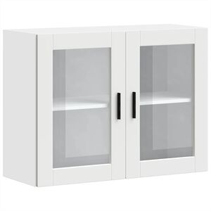 vidaXL Arm&aacute;rio de parede de cozinha com porta de vidro Porto branco
