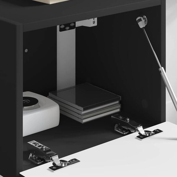 vidaXL Arm&aacute;rio de TV de Parede Preto 60 x 31 x 29.5 cm