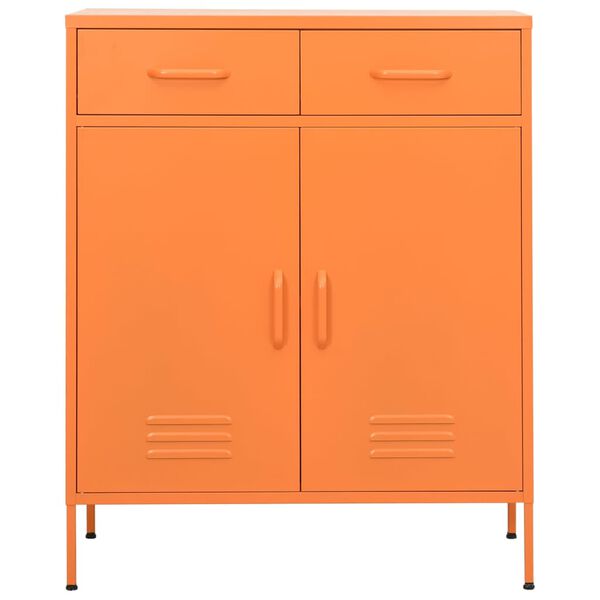 vidaXL Armário de arrumação aço 80x35x101,5 cm laranja