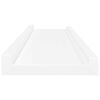 vidaXL Unidade de prateleiras com rebordo 2 pcs 80x9x3 cm MDF branco