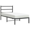 vidaXL Estrutura de cama com cabeceira 90x190 cm metal preto