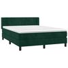 vidaXL Cama com molas/colch&atilde;o 140x200 cm veludo verde-escuro