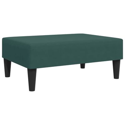 vidaXL 2 pcs conjunto de sofás veludo verde-escuro