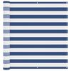 vidaXL Tela de Varanda Azul e Branco 110 x 600 cm Tecido Oxford