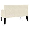 vidaXL Banco Chesterfield Creme 112 x 65,5 x 75 cm Veludo
