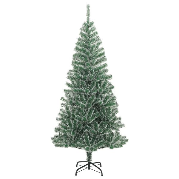 vidaXL &Aacute;rvore de Natal artificial c/ flocos de neve 210 cm verde