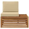 vidaXL Sof&aacute; de canto externo com almofada Natural 91 x 63 x 73 cm