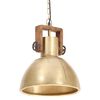 vidaXL Candeeiro suspenso industrial redondo 25 W 30 cm E27 bronze