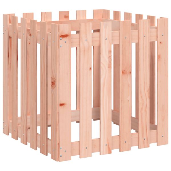 vidaXL Vaso jardim c/ design cerca 60x60x60 cm madeira douglas maci&ccedil;a