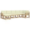 vidaXL Conjunto de Sof&aacute;s para Exterior 7 unid. Branco e Creme