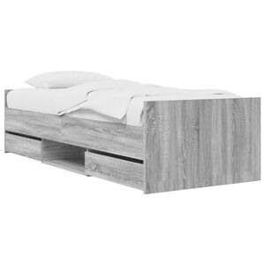 vidaXL Estrutura da Cama Sonoma cinzento Derivados de Madeira