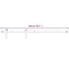 vidaXL Kit de ferragens para porta deslizante 200 cm a&ccedil;o branco