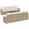 vidaXL Conjunto de Sof&aacute;s 9 unid. Bege e Creme vime PE