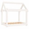 vidaXL Cama para c&atilde;es 71x55x70 cm madeira de pinho maci&ccedil;a branco