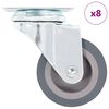 vidaXL 8 pcs rodas girat&oacute;rias 50 mm