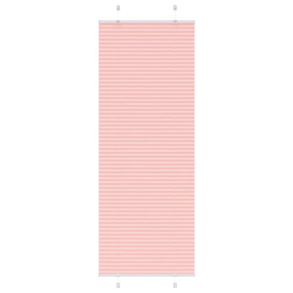 vidaXL Rosa Plissada Cega 75x200 cm Largura Tecido 74,4 cm Poli&eacute;ster