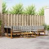 vidaXL Conjunto de Sof&aacute;s para Exterior 7 pcs Cinza Natural e Claro