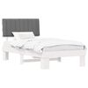 vidaXL Estrutura de Cama com Cabeceira Estofada Cinzento-claro
