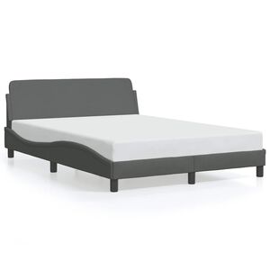 vidaXL Estrutura de cama Dover 120x200 cm tecido cinzento-escuro