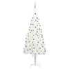 vidaXL &Aacute;rvore Natal artificial pr&eacute;-iluminada c/ bolas 210 cm branco